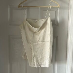 Banana Republic Cream Satin Cowl Neck Camisole